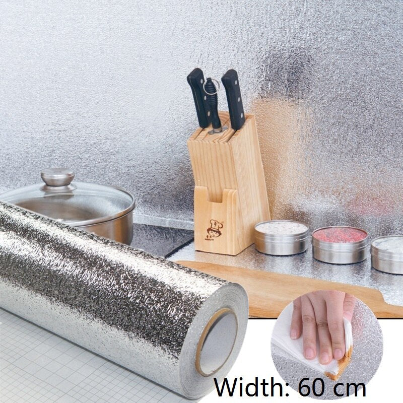 Silver Self Adhesive Kitchen Oil-Proof Waterproof Aluminum Foil