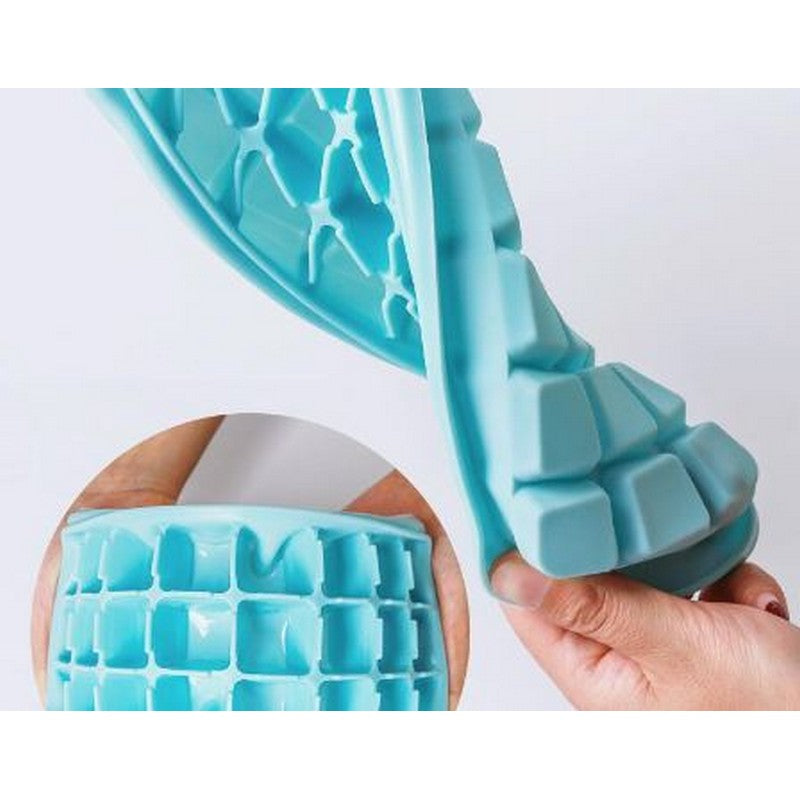 Silicone Ice Tray 24 Grid Cube Mold Frozen Square Ice Making With Lid