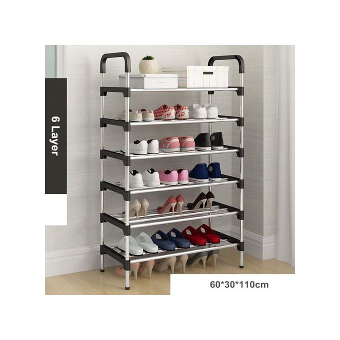Six Layer Shoe Racks Free Standing Shoe Storage