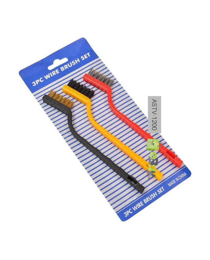 3 Pcs Mini Wire Brush Set