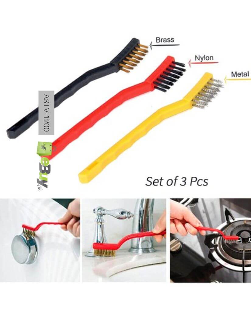 3 Pcs Mini Wire Brush Set
