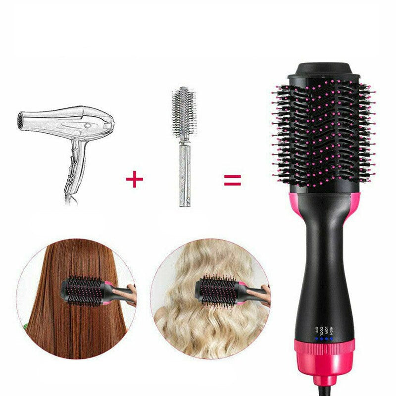 3 in 1 One Step Hair Dryer Hot Air Brush Straightener Curler Comb Hair Dryer and Stylist