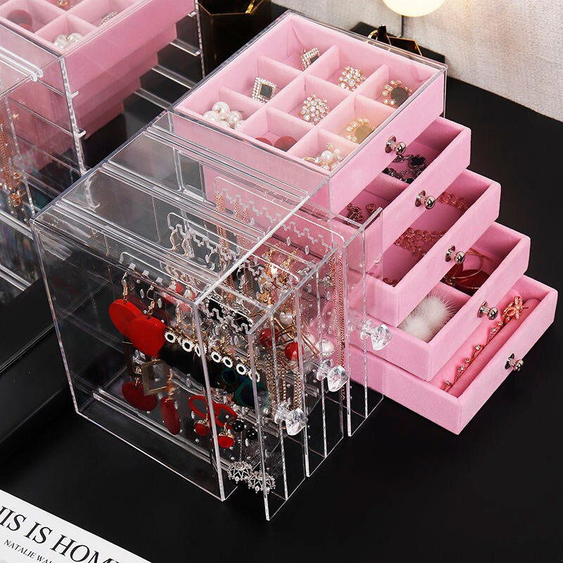 Large Capacity Jewellery Storage Box, Transparent Display Stand