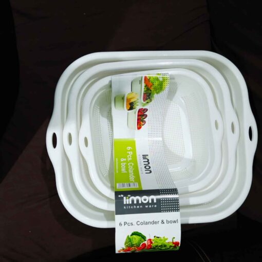 Limon Colander And Bowl Set – 6 Pcs