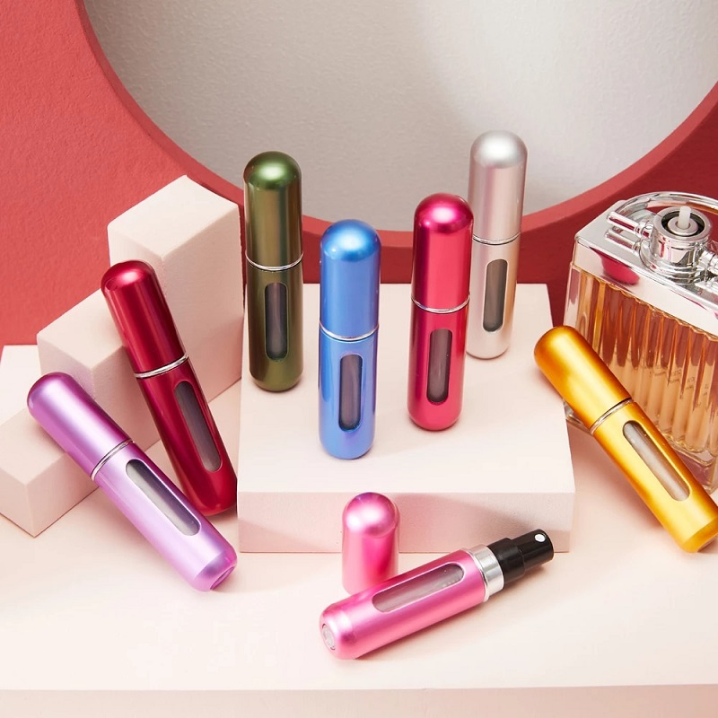 Pack Of 5 5ml Portable Mini Refillable Perfume Atomizer