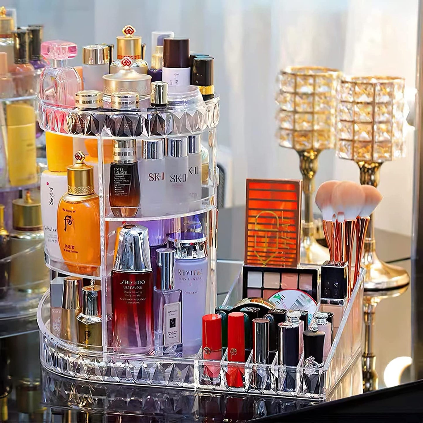 Acrylic Jewellery Storage Display Makeup Organizer-ring holder earring organizer necklace hanger