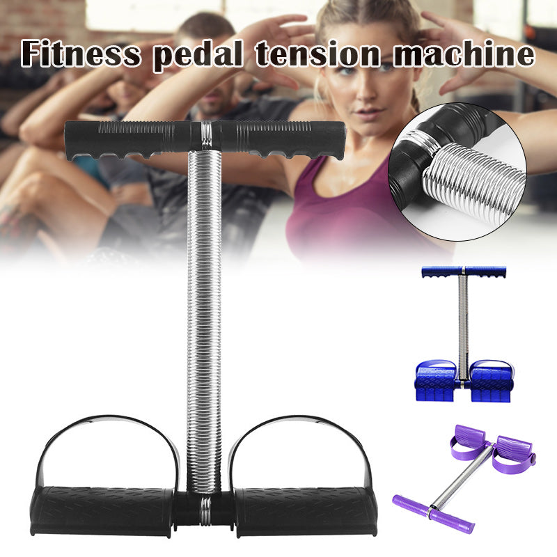 Indoor Sit Up Pull Rope Spring Tension Foot Pedal Abdomen Leg Exerciser Tummy Trimmer Stretching Slimming Training