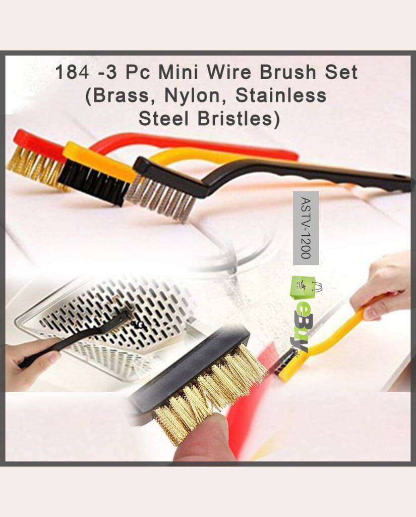 3 Pcs Mini Wire Brush Set