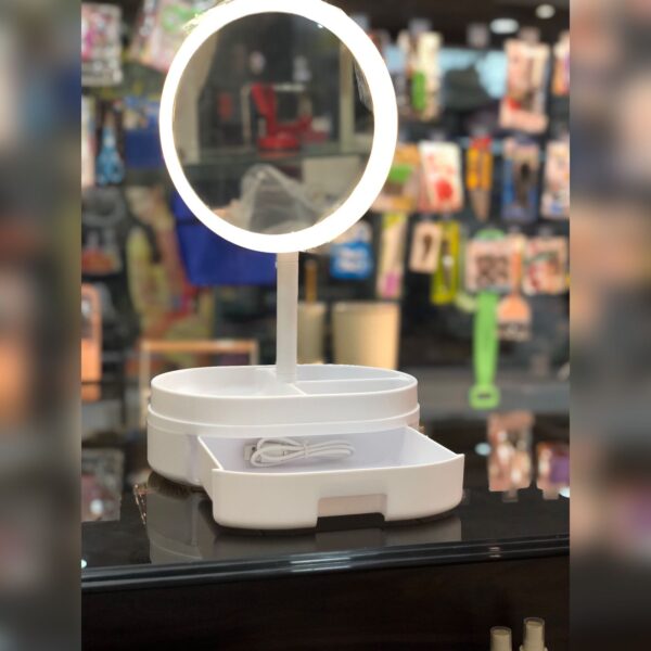 Rechargeable LED Vanity Mirror with Drawer