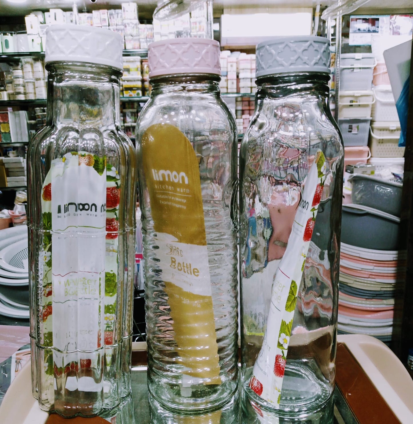 Limon Glass Water Bottle 1.1 Litres