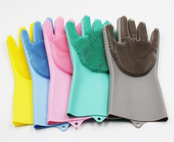 Silicon washing gloves