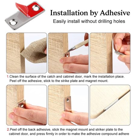 Ultra thin Self-Adhesive Magnetic Drawer/Cabinet Catcher
