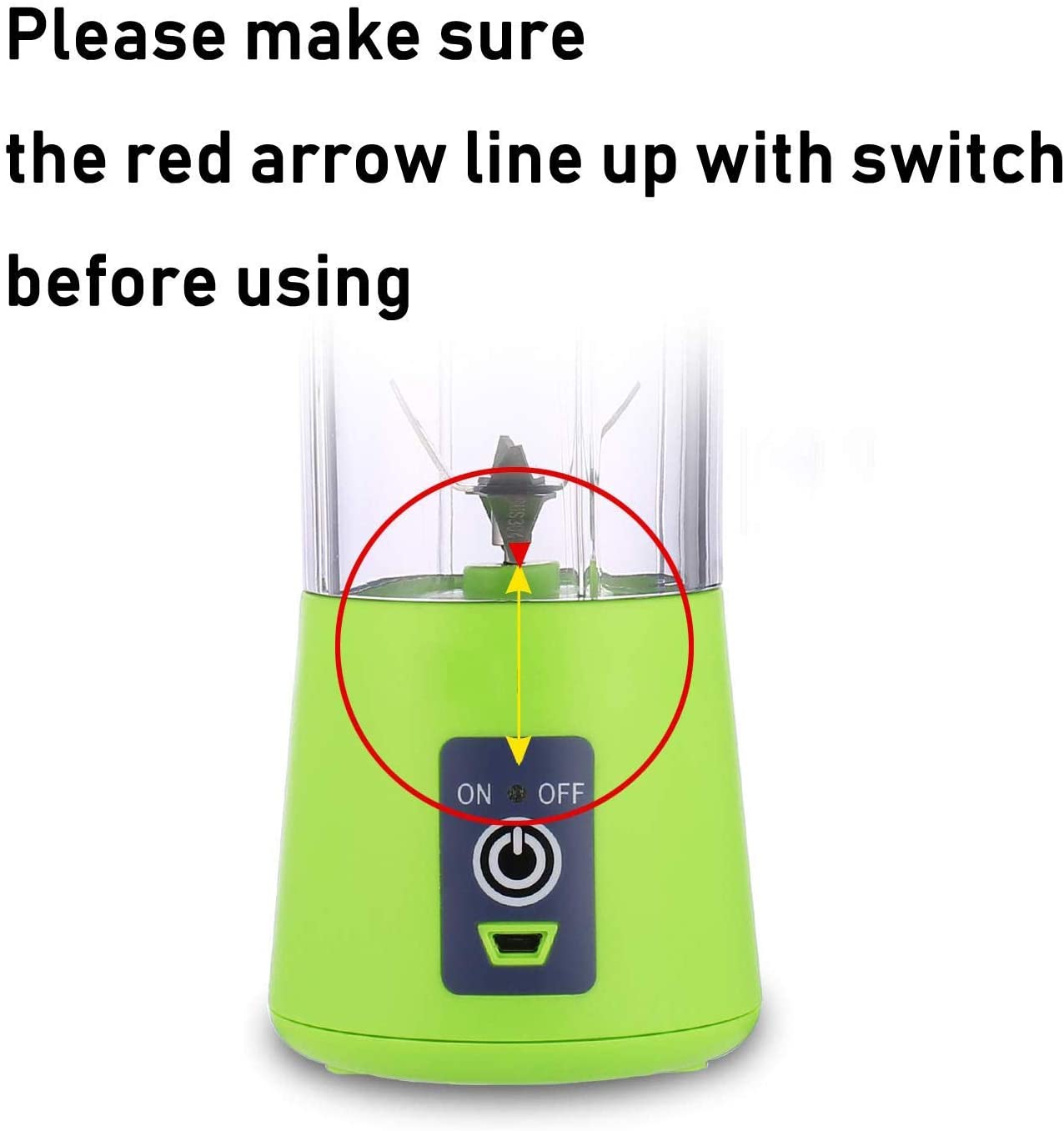 Six Blade Portable USB Electric Juicer Bottle Blender
