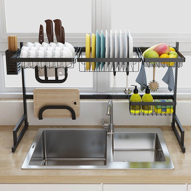 Dropship Over The Sink Dish Drying Rack 33.5 Kitchen Sink Organizer Storage  Rack For Organizer Home Kitchen Counter Space Saver to Sell Online at a  Lower Price