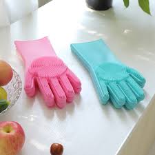 Silicon washing gloves