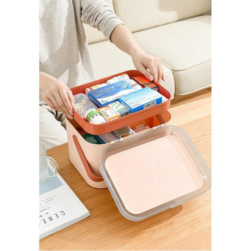 1pc Home Medicine Box Large Capacity Multi-layer Portable First Aid Kit  Medical Storage Container