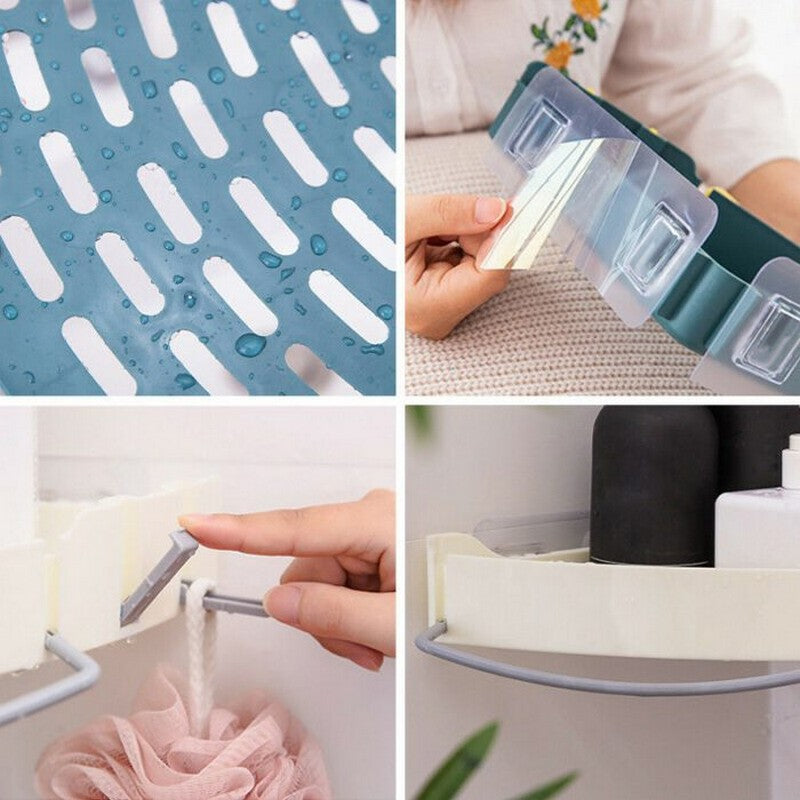 Bathroom Corner Storage Shelf Wall Organizer