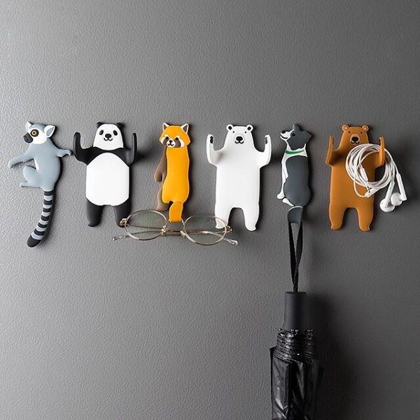 1Pcs Flexible Character Hooks Self Adhesive Reusable