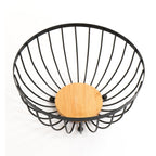 Metallic & Oak Fruit Basket