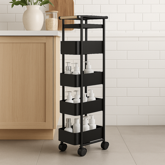 Binca 5 Tier Utility Trolley - Black