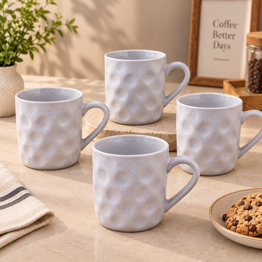 Premium Speckled Ceramic Mug Set – 4 Pcs