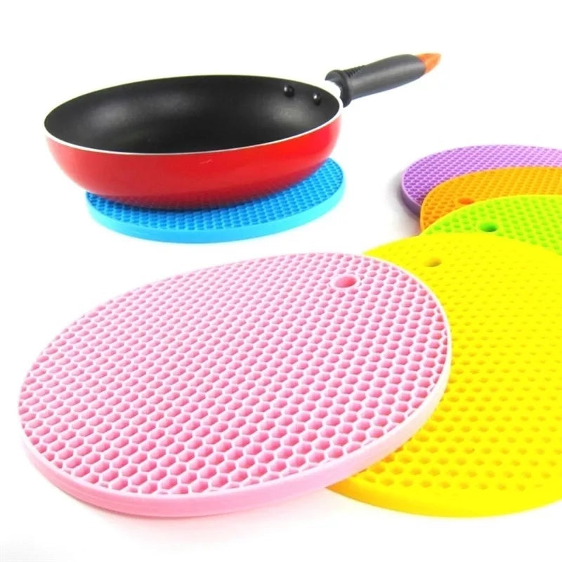 Silicone Pot Mat Round, Heat Resistant Non Slip