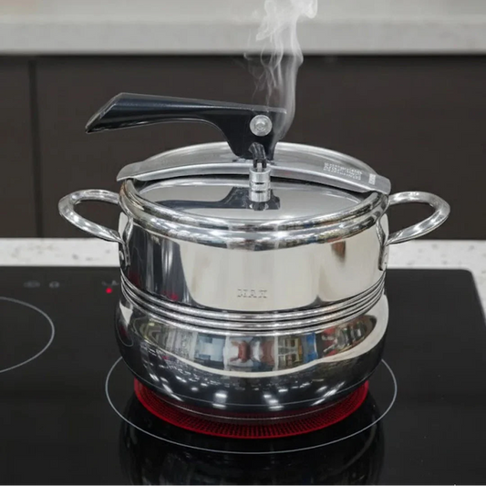 O.M.S Premium Stainless Steel Pressure Cooker – Induction Base