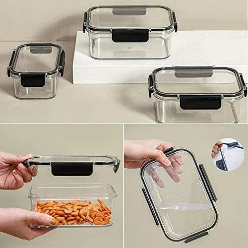 Glass Container Set of 3