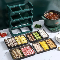 4 Layer Kitchen Stackable Tray Rack