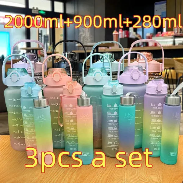3Pcs Sports Water Bottle