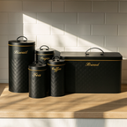 5 Pcs Metal Kitchen Jar Set
