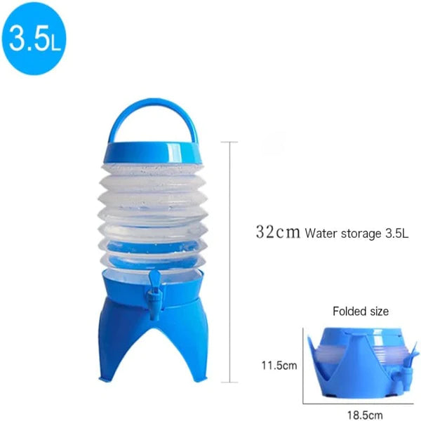 3.5L Foldable Water Dispenser Juice Beverage Dispenser With Tap Storage Bucket For Juice Drinks Water