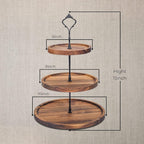 WOODEN TIERED CUPCAKE STAND