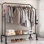 Dual-Row Versatile Wardorbe, Clothes Hanger Coat Rack