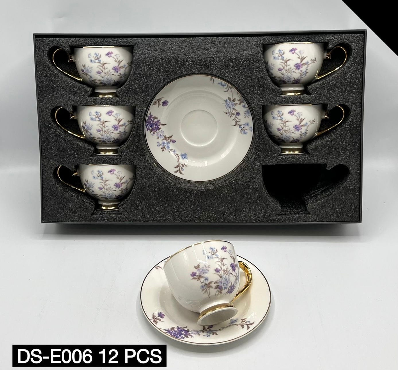 12 Pcs Cup & Saucers Set