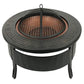 Fire Pits For Garden Wood Burning Cast Iron Firepit Round Fire Bowl Grill