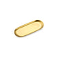 Stainless Steel Long-Oval Tray Gold (26 x 10 cm)