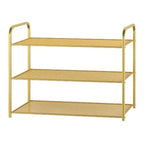 Metal Shoe Rack Golden