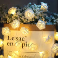 20 LED White Rose Lights