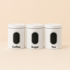 HausRoland Modern Speckled Container Set - White