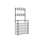 5 Layer Dustproof Shoe Rack With Clothes Rack