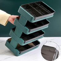 4 Layer Kitchen Stackable Tray Rack