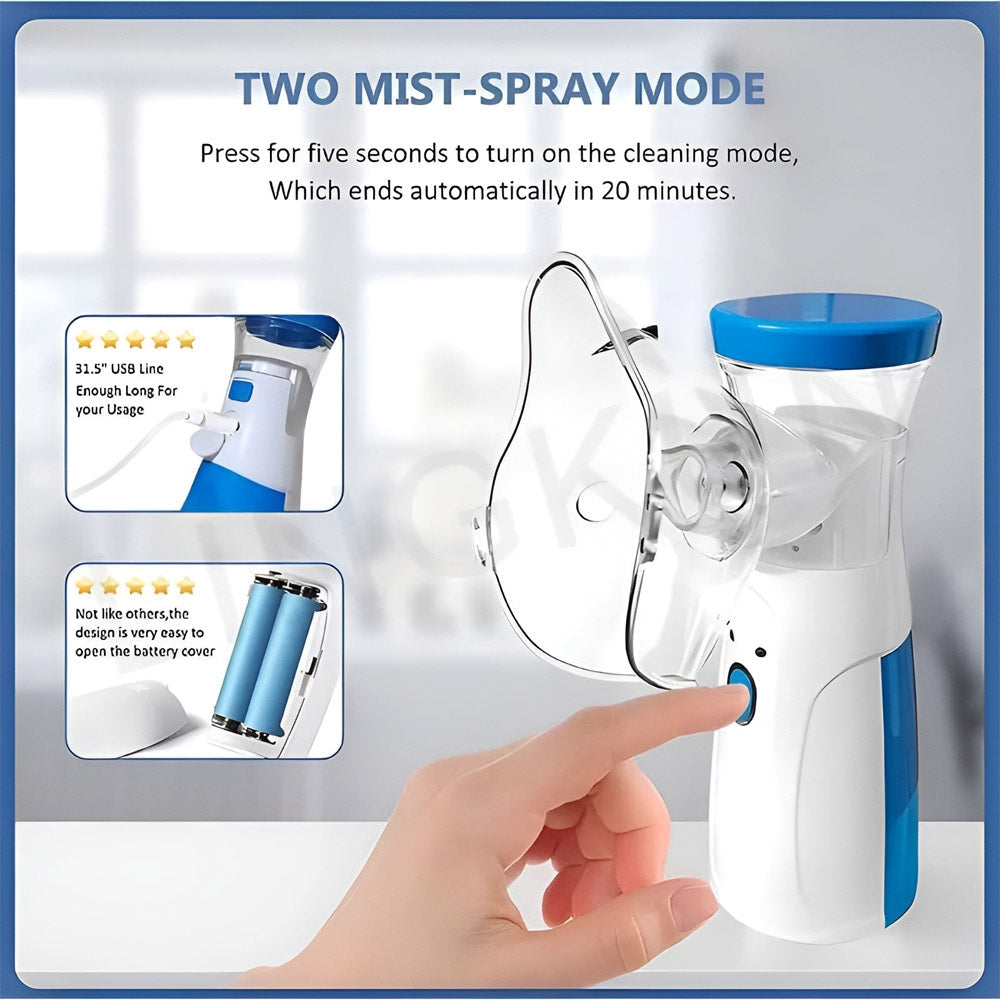 Mini Mesh Nebulizer Portable (Cell Operated) And Power