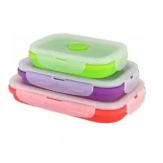 Collapsible Silicone Food Storage Containers (3 Pcs)