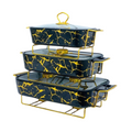 Set Of 3 Ceramic Chafing Dish