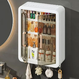 Wall-Mounted Storage Rack with Magnetic Suction