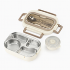 4-Compartment Thermal Lunch Box with Bowl, Spoon & Fork