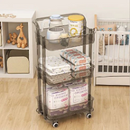 3 Layer Rolling Carts With Wheels