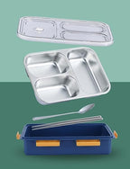 3 Compartment Stainless Steel Insulated Perfect Lunch Box