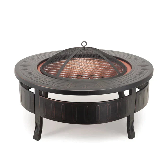 Fire Pits For Garden Wood Burning Cast Iron Firepit Round Fire Bowl Grill